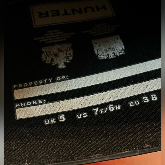 Hunter Tour Tall Patent Leather Black Women's Boots Sz 7 US EU 38 - Picture 12 of 12